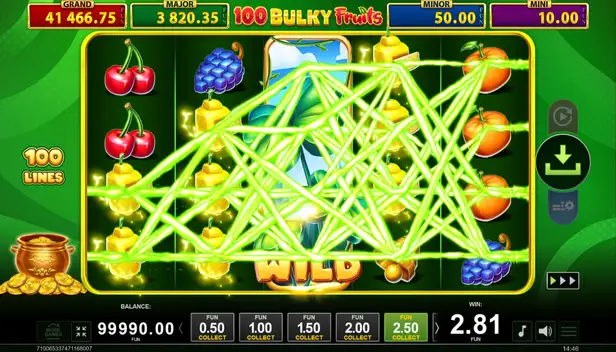 100 Bulky Fruits Golden Coins Link