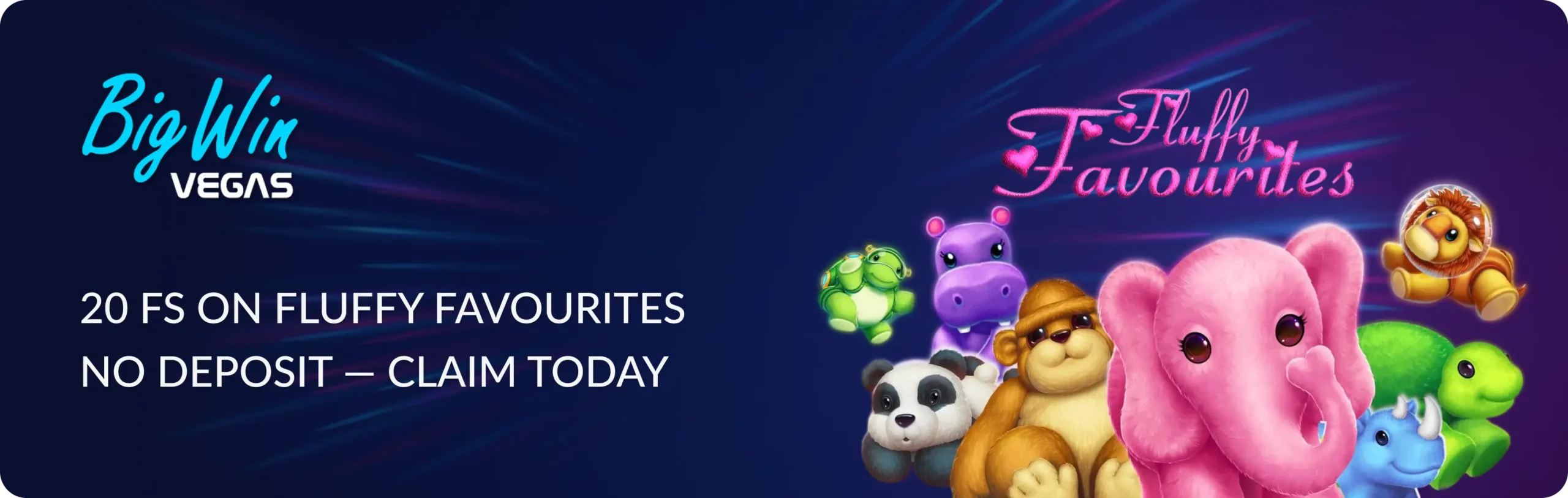 Main banner 20 Free Spins on Fluffy Favourites No Deposit