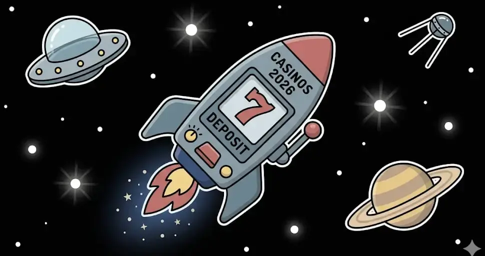 7 deposit casinos 2026 rocket in space for cosmic games at freeslots99.com
