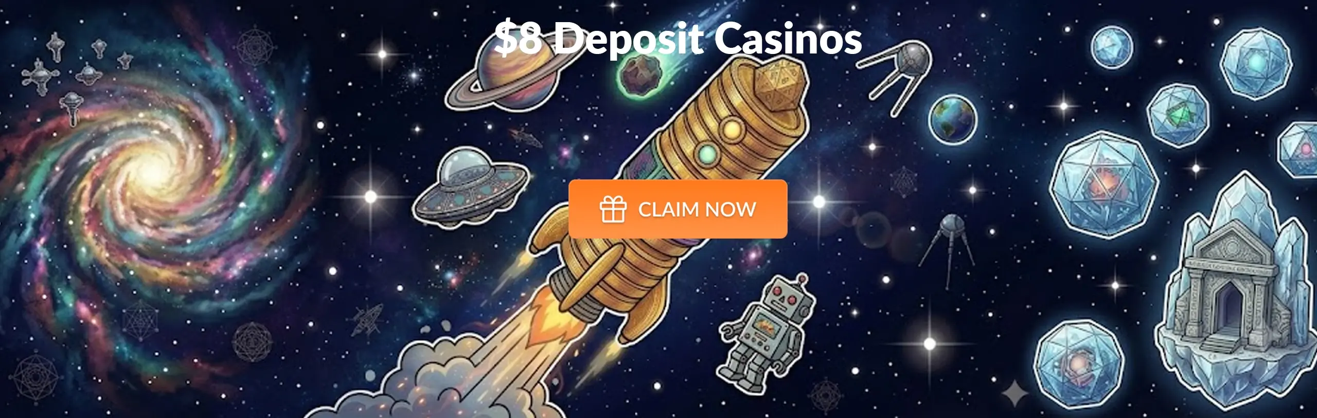 Main desktop banner $8 Deposit Casinos