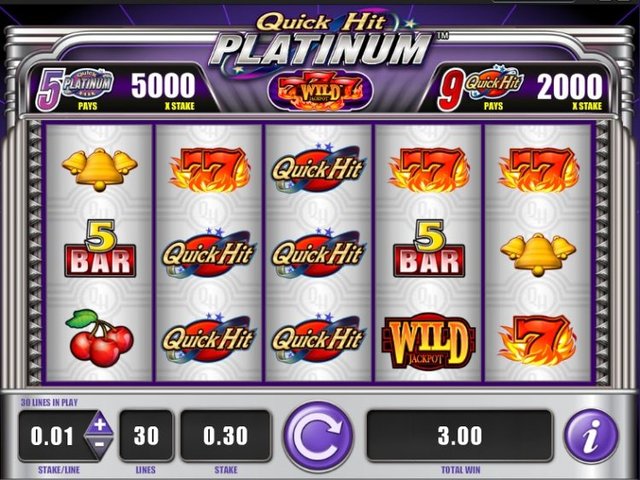 Quick Hit Platinum Triple Blazing 7s