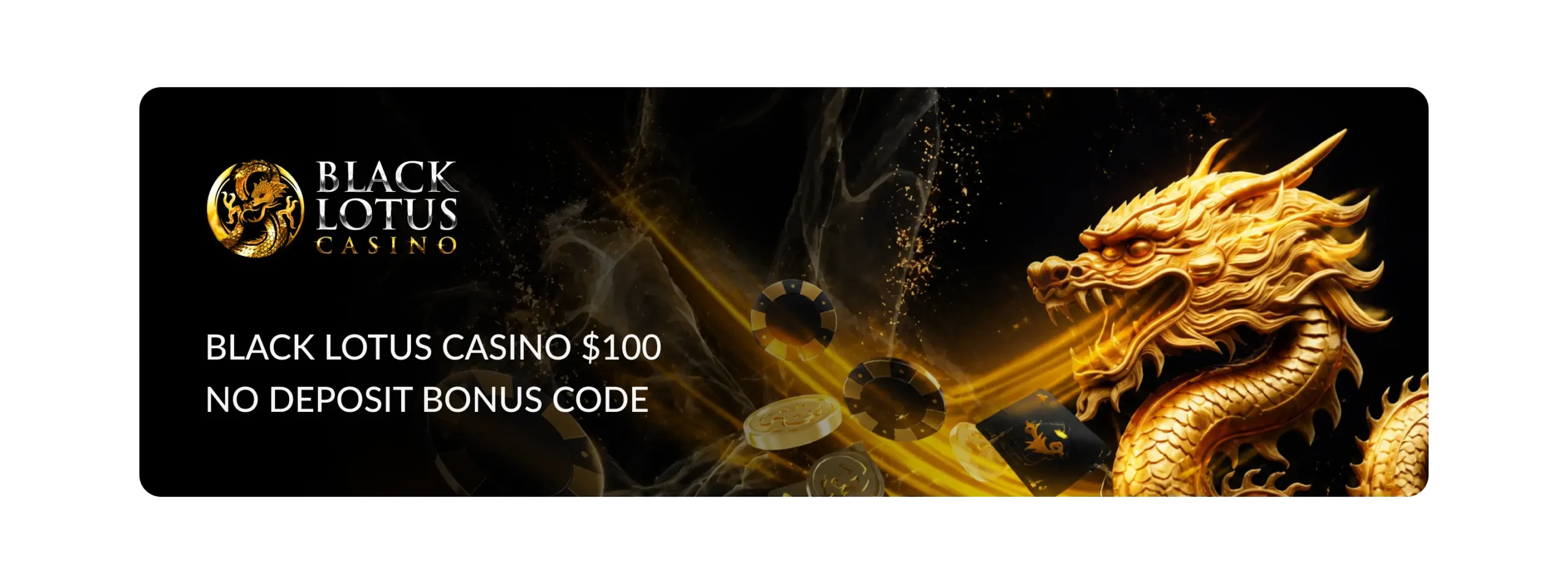 Main banner Black Lotus Casino $100 No Deposit Bonus Codes