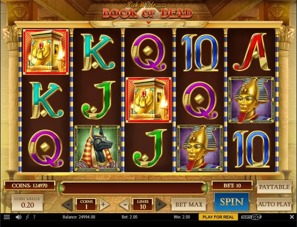 Book of Dead online slot by Play'n GO at freeslots99.com