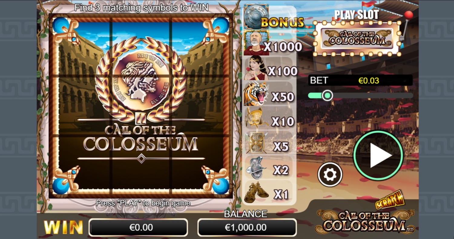 Scratch Call of the colosseum