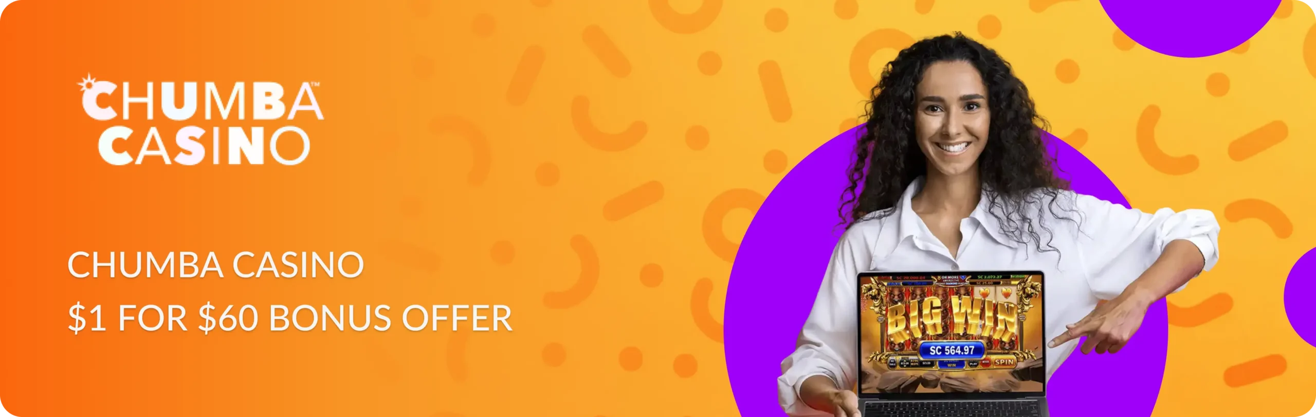 Main banner Chumba Casino $1 for $60