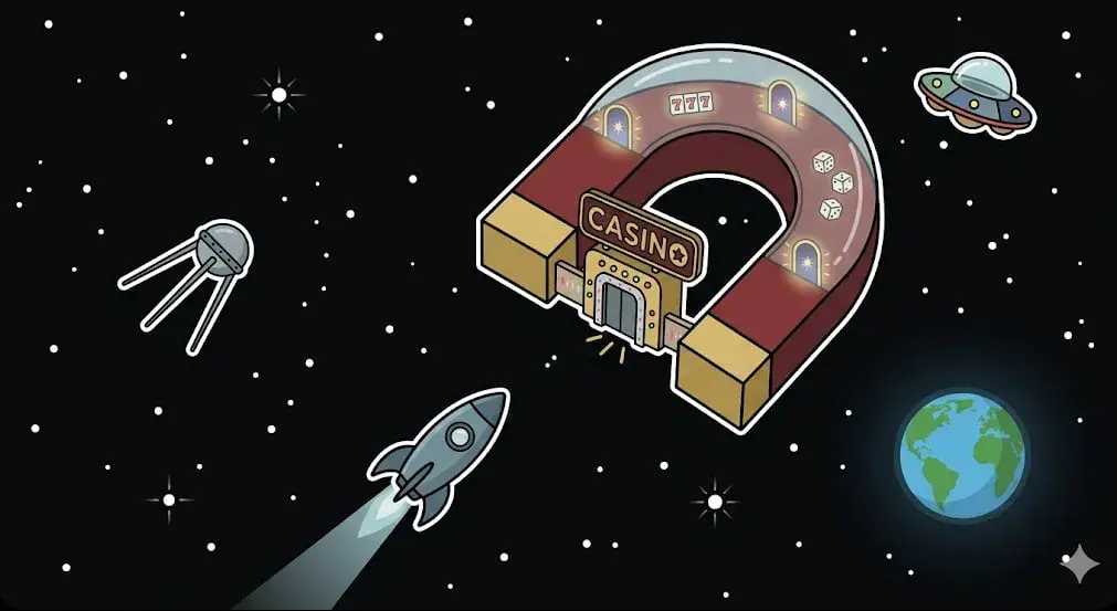 Magnet-shaped space casino in orbit to highlight attractive bonuses on freeslots99.com