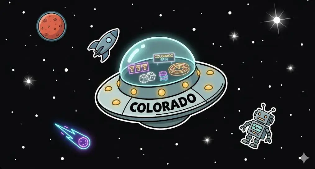 Colorado UFO casino with slots and roulette in space for freeslots99.com regional gaming.