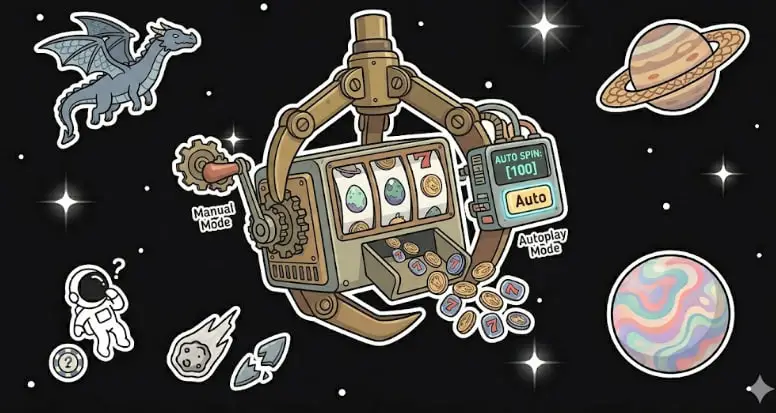 Space claw slot graphics showing autoplay game mode for freeslots99.com