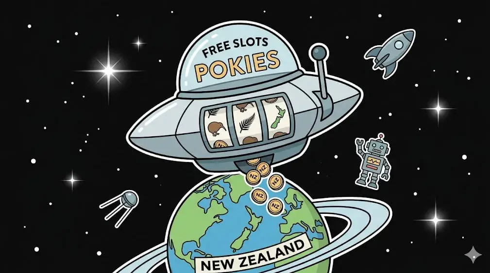 Free slots pokies UFO slot machine over New Zealand planet for freeslots99.com
