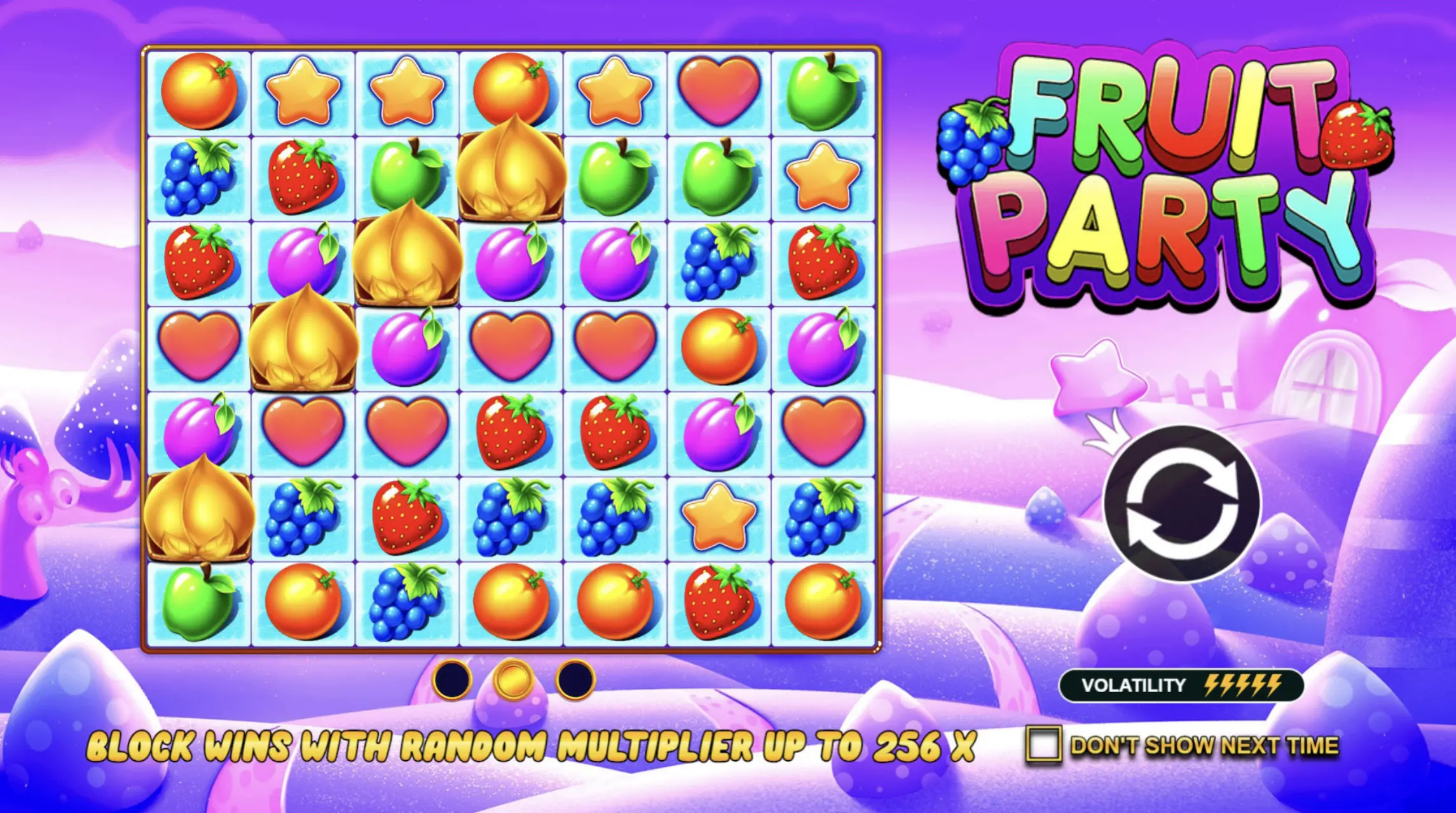 Fruit Party 7x7 grid in base game