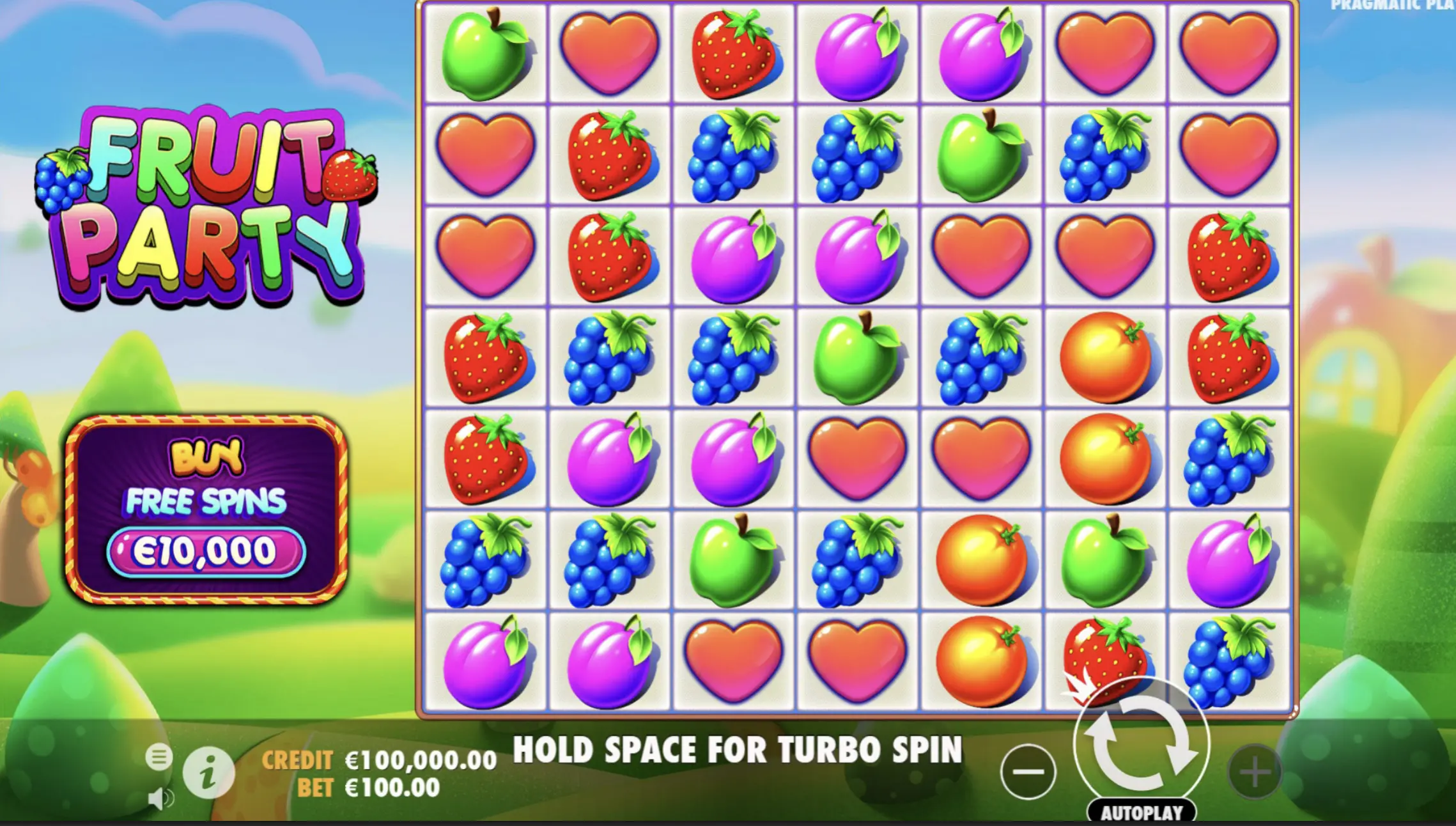 Fruit Party multipliers during Free Spins