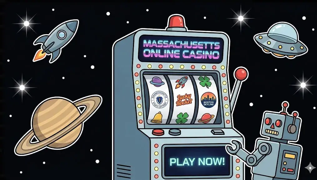 Massachusetts Online Casino slot machine in space for regional gaming on freeslots99.com