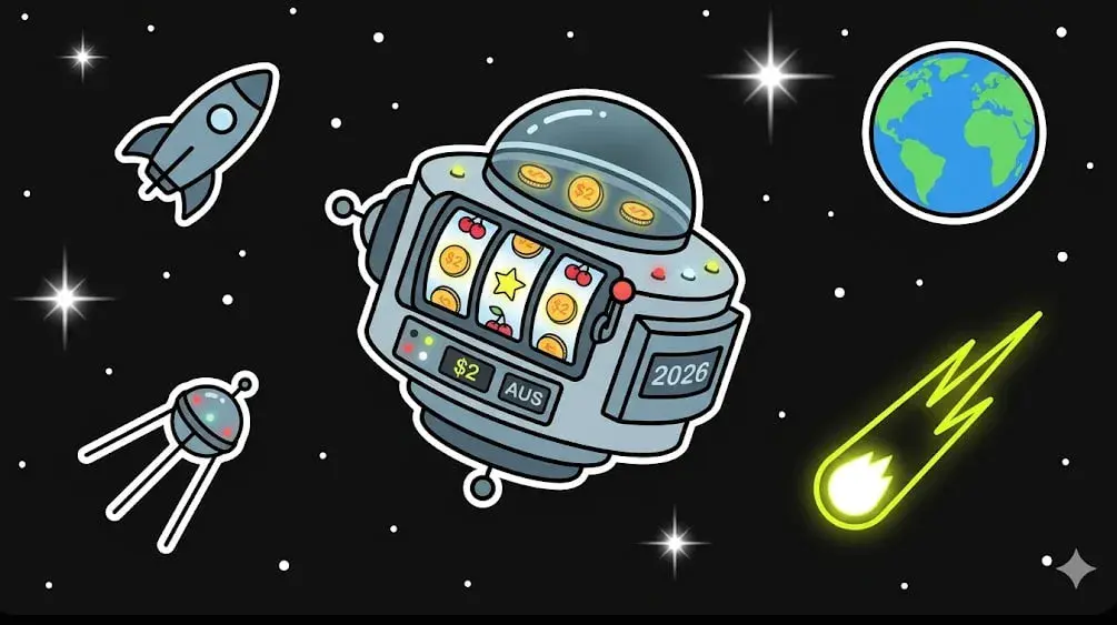 $2 AUS 2026 slot machine UFO in space for cosmic games at freeslots99.com