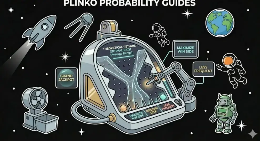 Plinko probability guides with space theme for optimal path strategy on www.freeslots99.com