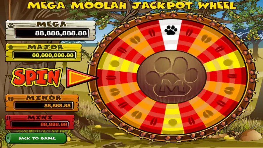 Mega Moolah slot screenshot 1