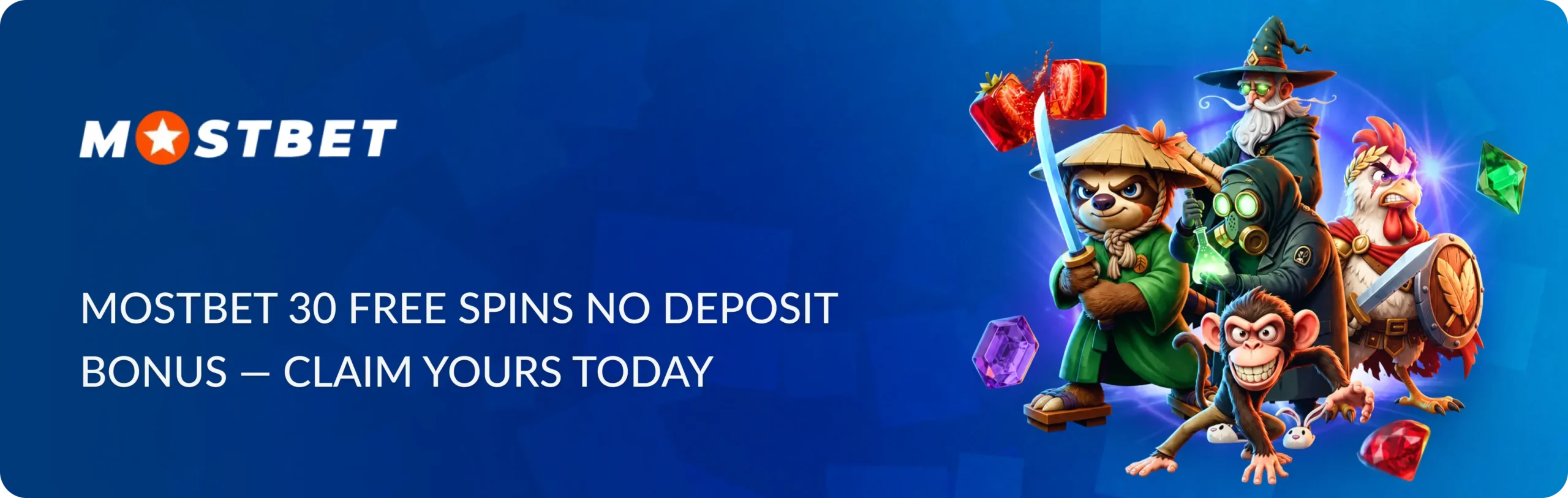 Main banner Mostbet 30 Free Spins