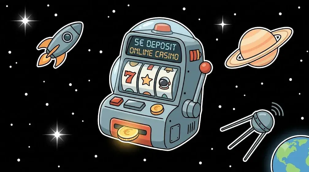 5€ Deposit Online Casino Spielautomat schwebend im Weltraum für freeslots99.com