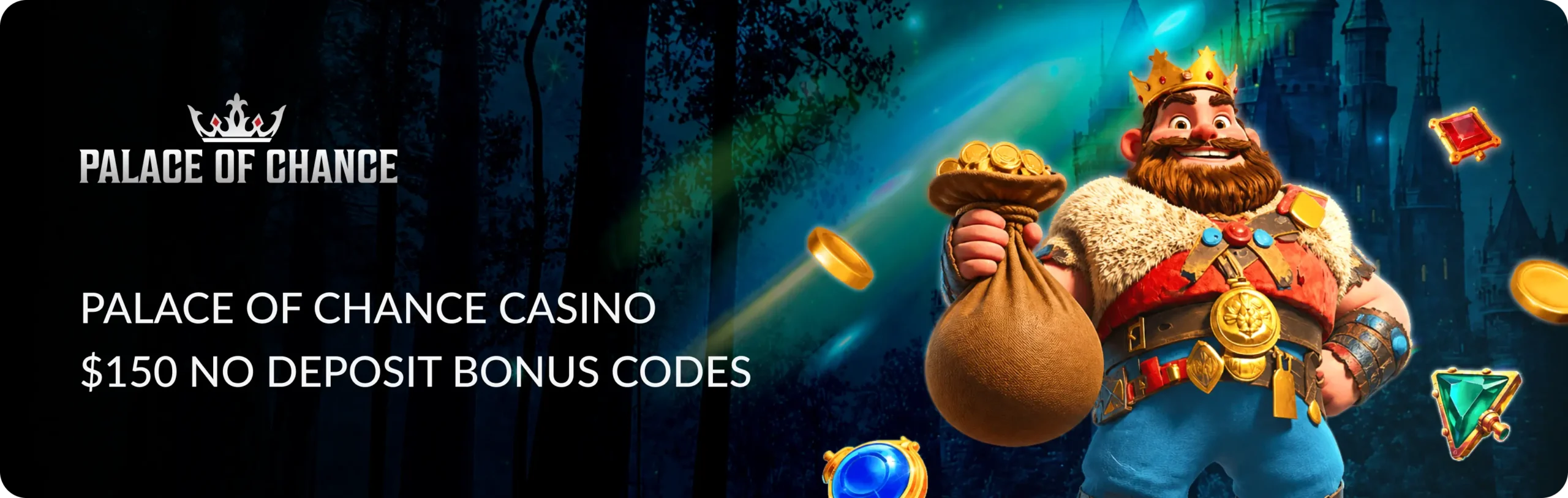 Main banner Palace of Chance Casino $150 No Deposit Bonus Codes