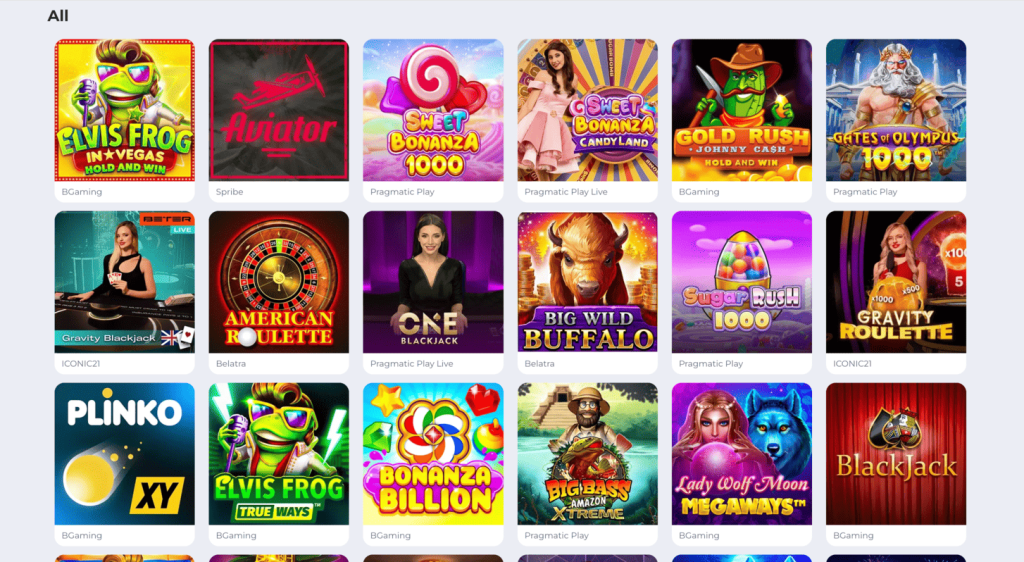 Plangames Casino live casino lobby showing Evolution Gaming tables