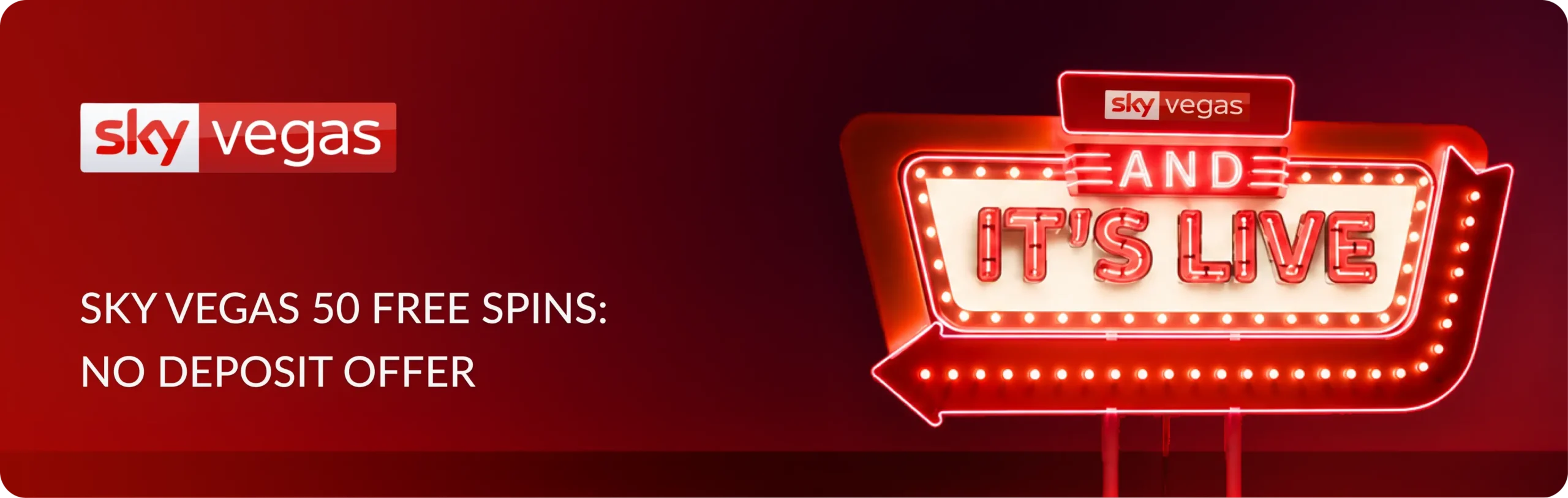 Main banner Sky Vegas 50 Free Spins