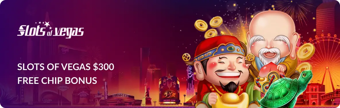 Main banner Slots of Vegas $300 Free Chip Bonus