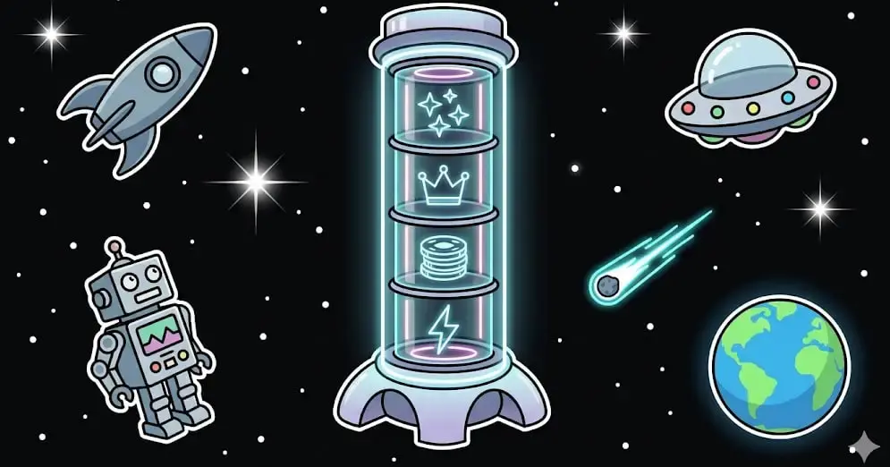 Cosmic slot bonus meter graphics displaying space game features for freeslots99.com