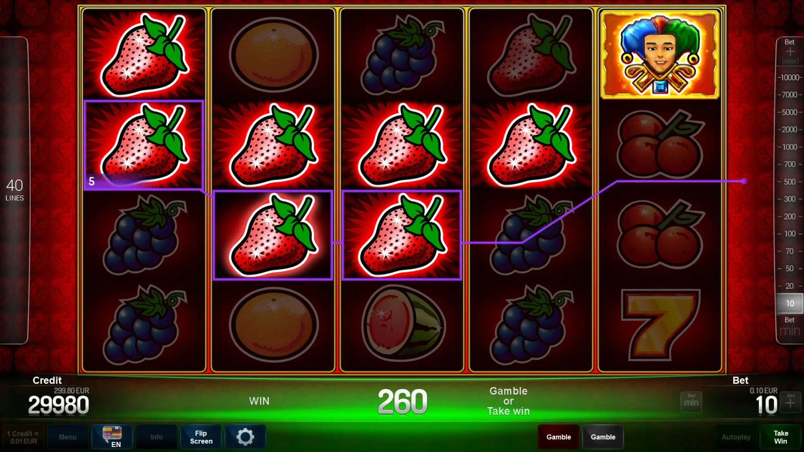 Mega Joker Novomatic slot screenshot 1