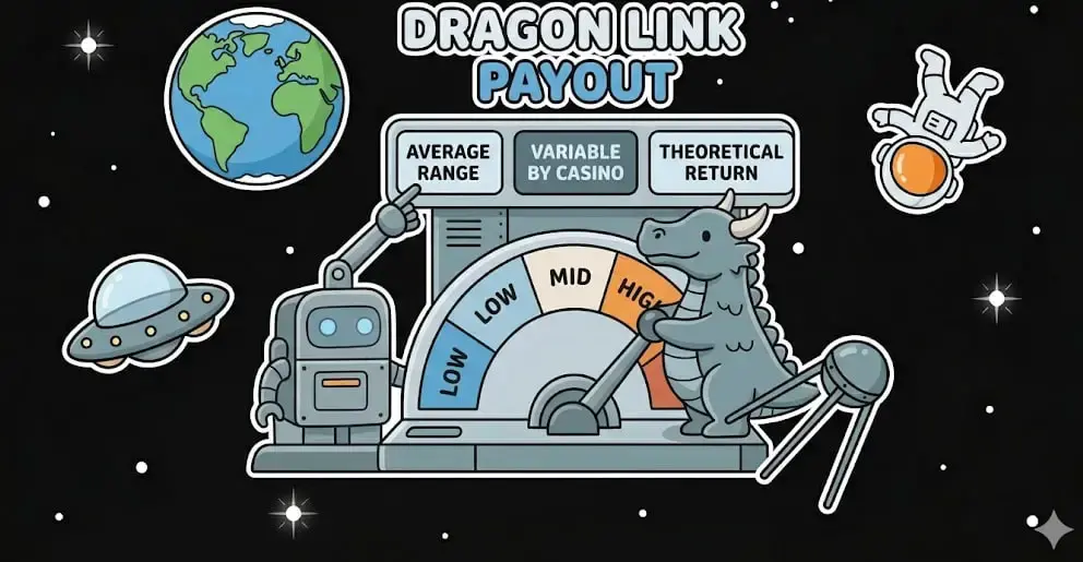 Dragon Link payout gauge showing variable casino returns for game info on www.freeslots99.com