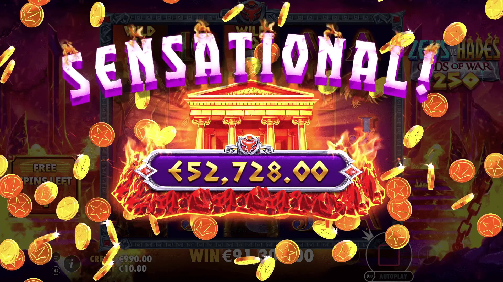 Free spins round with sticky expanding wilds
