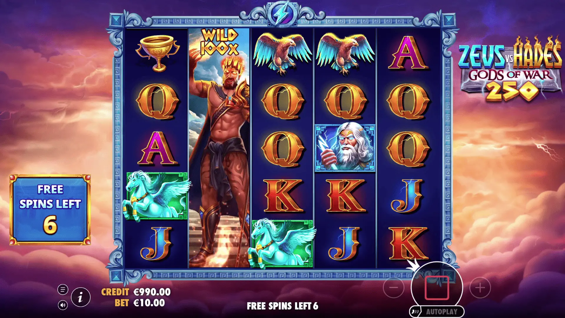 Zeus vs Hades – Gods of War 250 Olympus mode base game