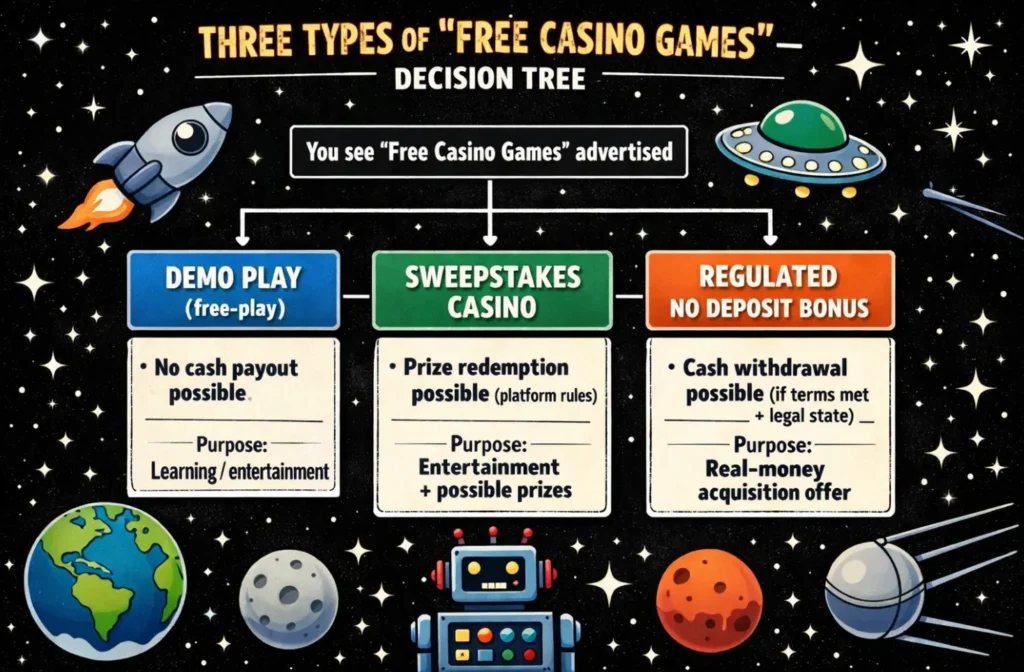 Three types of free casino games that pay real money