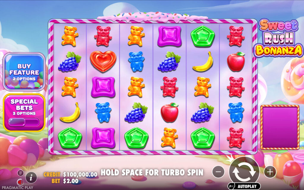 Sweet Rush Bonanza main game screen