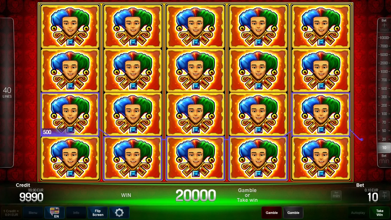 Mega Joker Novomatic slot screenshot 4