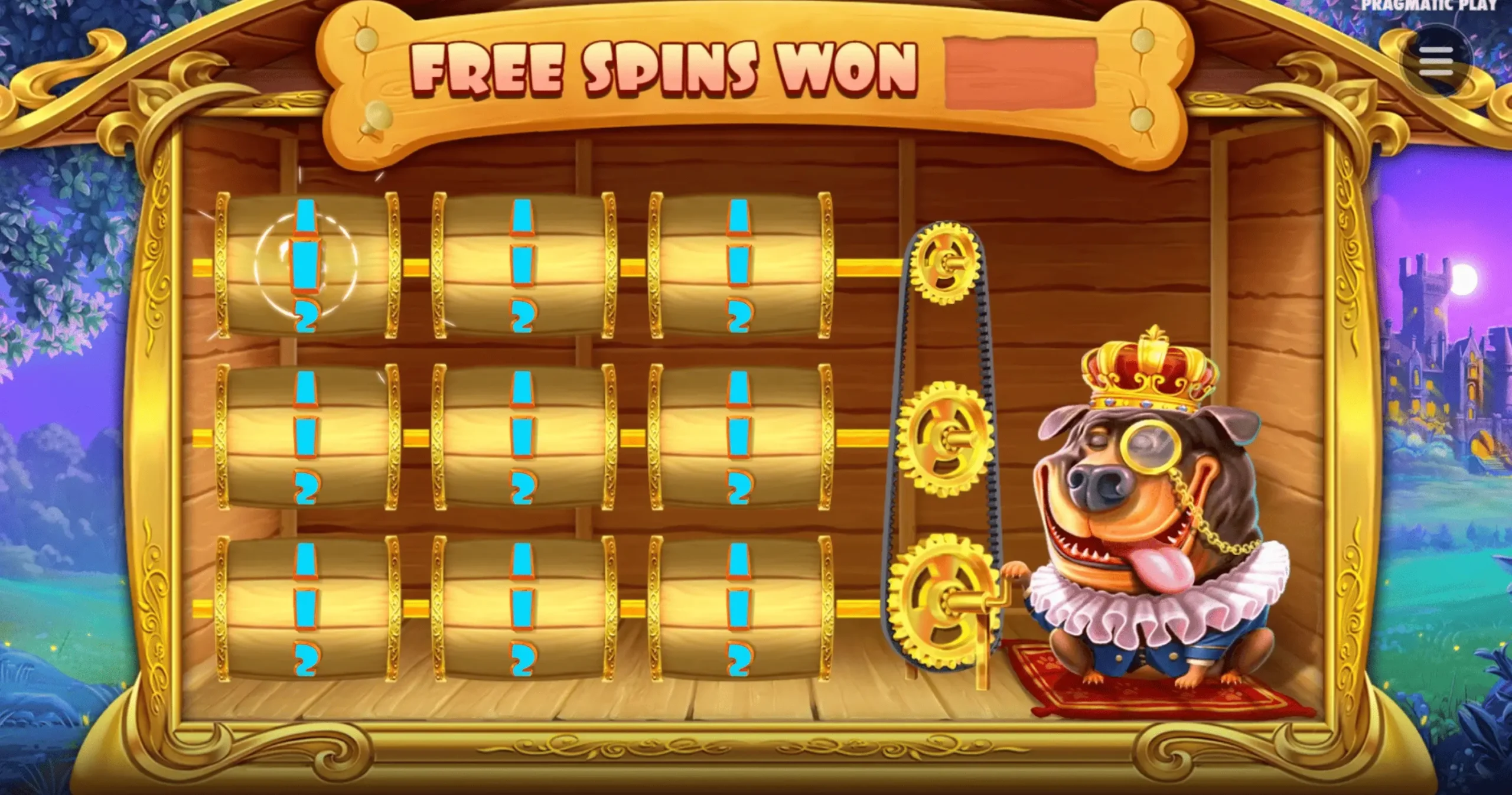 The Dog House Royal Hunt — bonus buy menu with standard and Royal Free Spins
